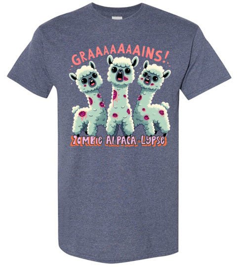 Load image into Gallery viewer, t-shirt: Halloween GRAINS Zombie Alpaca-lypse Gildan Short-Sleeve T-Shirt
