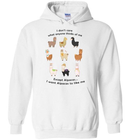 Load image into Gallery viewer, I Want Alpacas to Like Me Gildan Heavy Blend Hoodie
