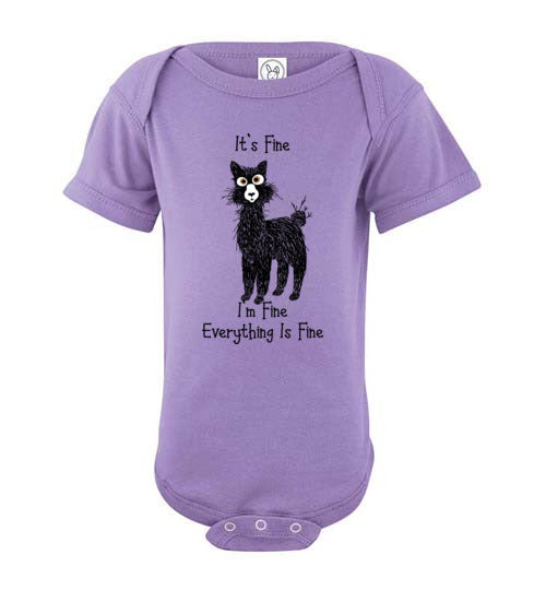 Load image into Gallery viewer, t-shirt: I&#39;m Fine Alpaca Infant Fine Jersey Bodysuit Onesie

