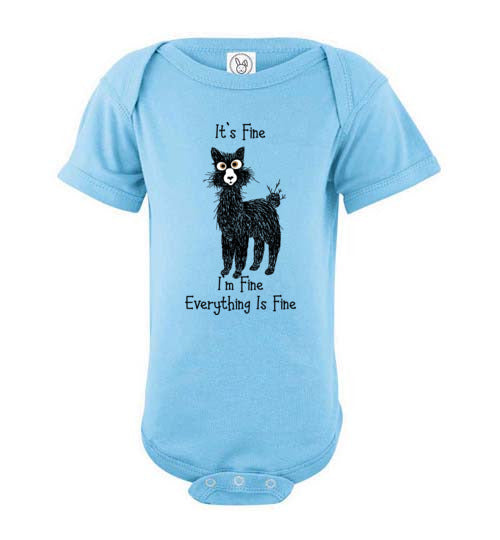 Load image into Gallery viewer, t-shirt: I&#39;m Fine Alpaca Infant Fine Jersey Bodysuit Onesie
