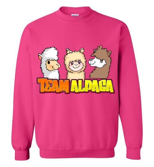 Load image into Gallery viewer, t-shirt: Team Alpaca Gildan Crewneck Sweatshirt
