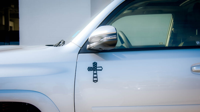 Load image into Gallery viewer, God and Country American Flag Cross Magnet
