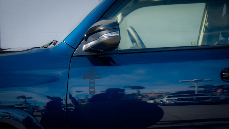 Load image into Gallery viewer, God and Country American Flag Cross Magnet
