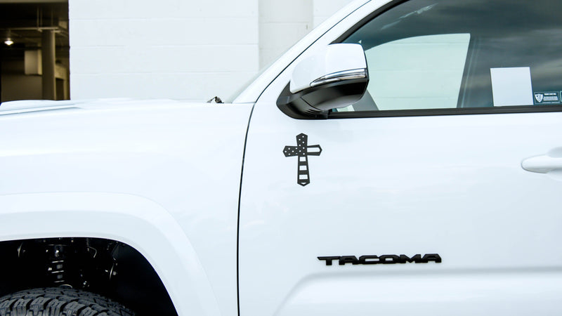 Load image into Gallery viewer, God and Country American Flag Cross Magnet
