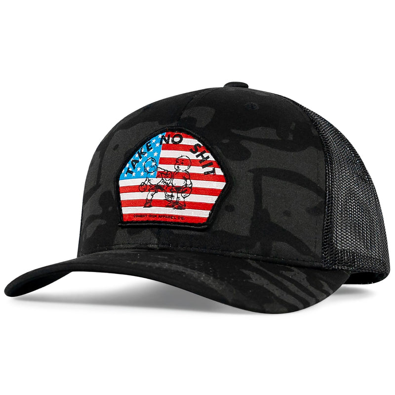 Load image into Gallery viewer, Take No Shit American Flag Patch SnapBack
