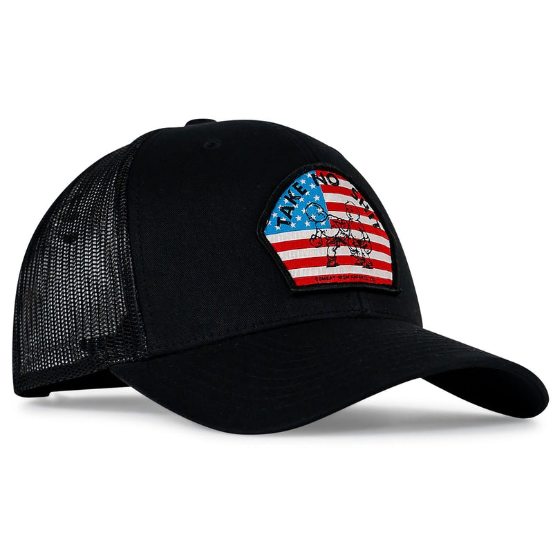 Load image into Gallery viewer, Take No Shit American Flag Patch SnapBack
