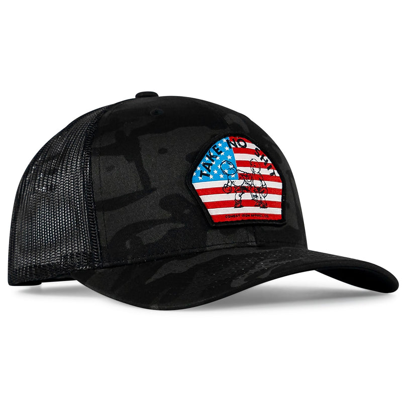 Load image into Gallery viewer, Take No Shit American Flag Patch SnapBack

