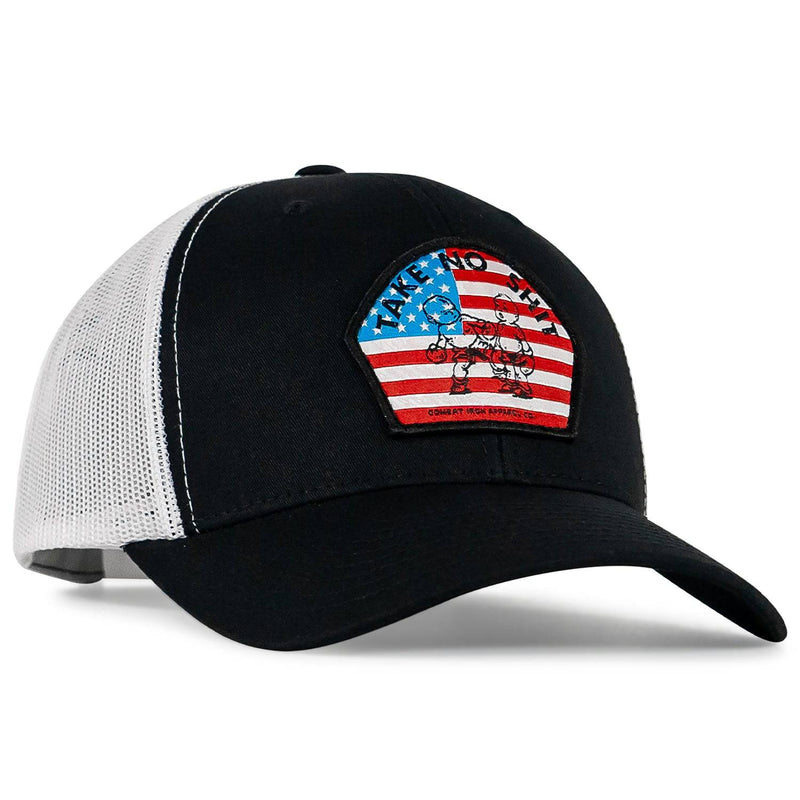 Load image into Gallery viewer, Take No Shit American Flag Patch SnapBack
