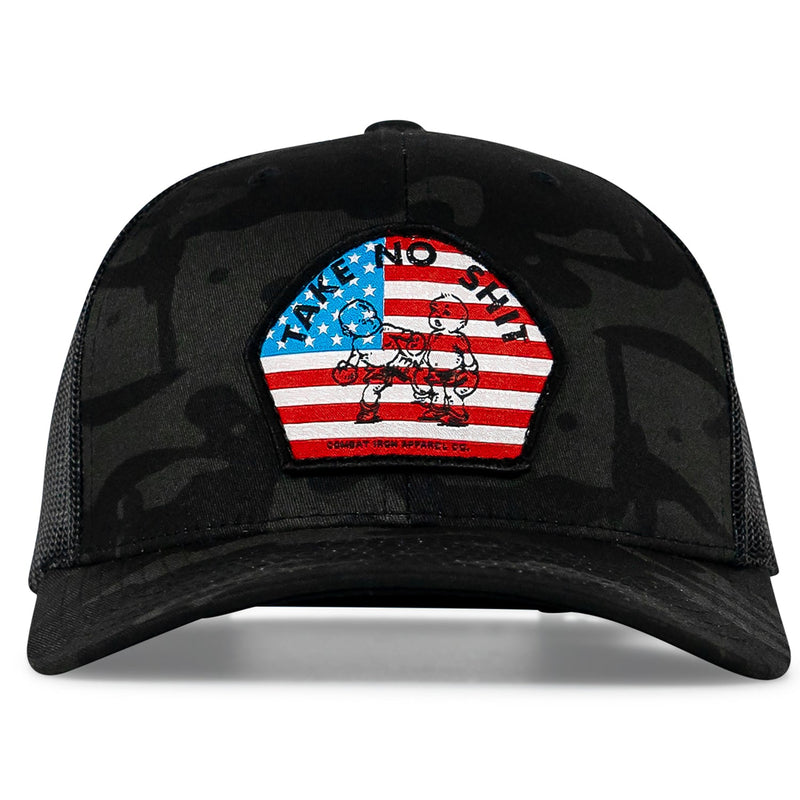Load image into Gallery viewer, Take No Shit American Flag Patch SnapBack
