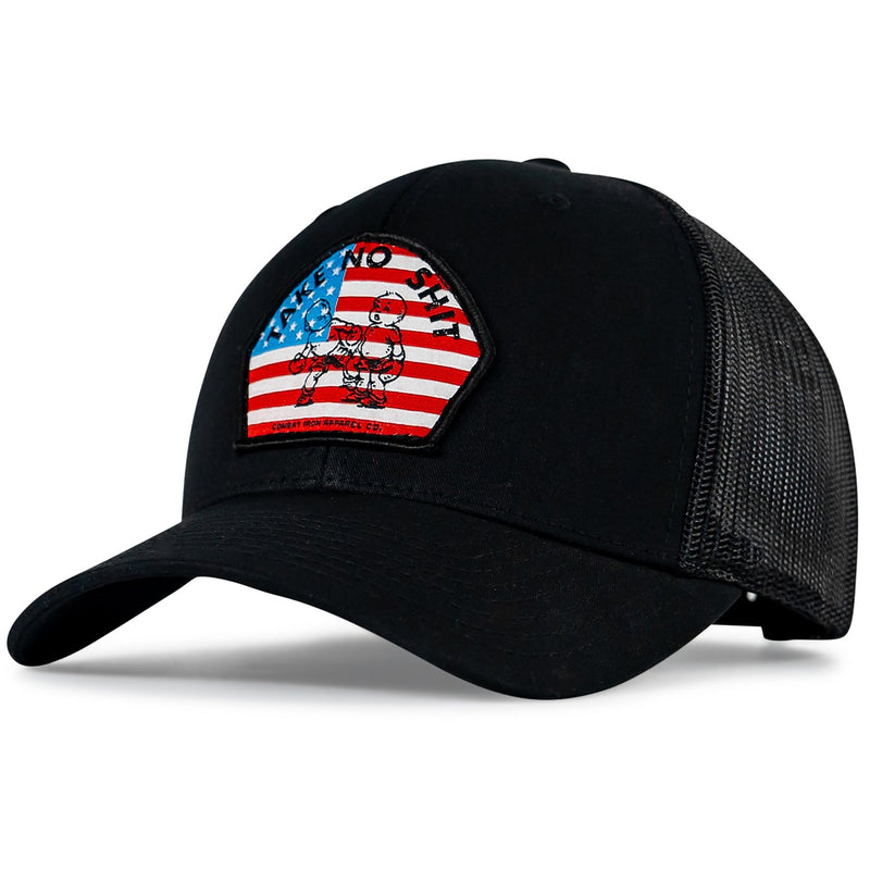 Load image into Gallery viewer, Take No Shit American Flag Patch SnapBack
