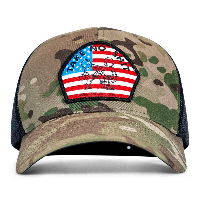 Load image into Gallery viewer, Take No Shit American Flag Patch SnapBack
