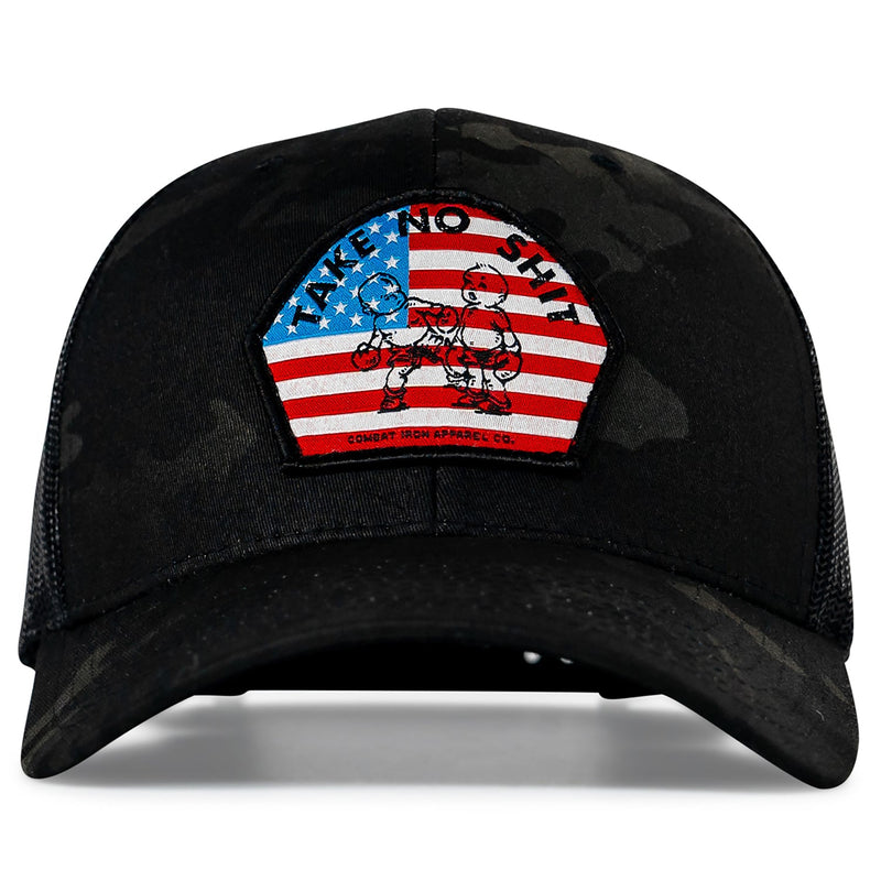 Load image into Gallery viewer, Take No Shit American Flag Patch SnapBack
