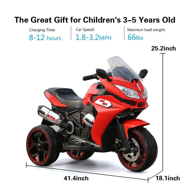 Load image into Gallery viewer, 12V Kids Electric Motorcycle with Lighting Wheels for Boys

