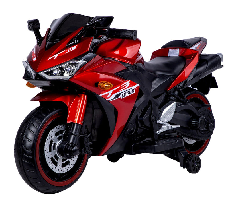 Load image into Gallery viewer, 12V Kids Ride-On Motorcycle Toy with Training Wheels and Hand Control
