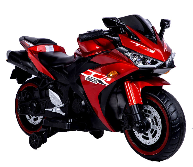 Load image into Gallery viewer, 12V Kids Ride-On Motorcycle Toy with Training Wheels and Hand Control
