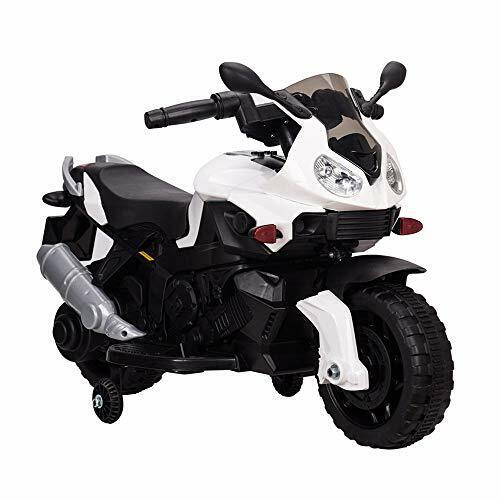Load image into Gallery viewer, Tamco Sports Electric Motorcycle Ride On Toy with Training Wheels in White
