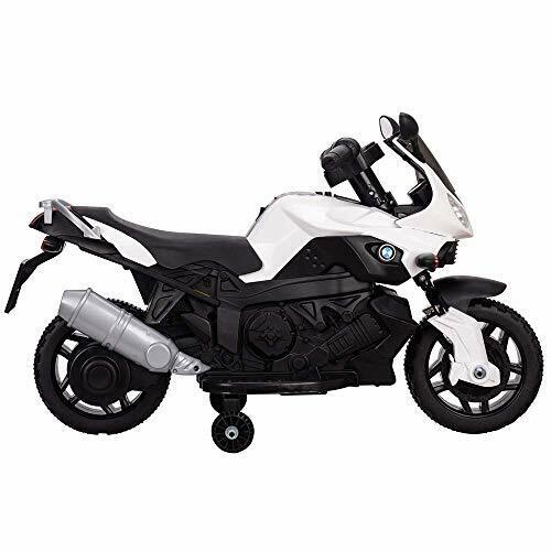 Load image into Gallery viewer, Tamco Sports Electric Motorcycle Ride On Toy with Training Wheels in White
