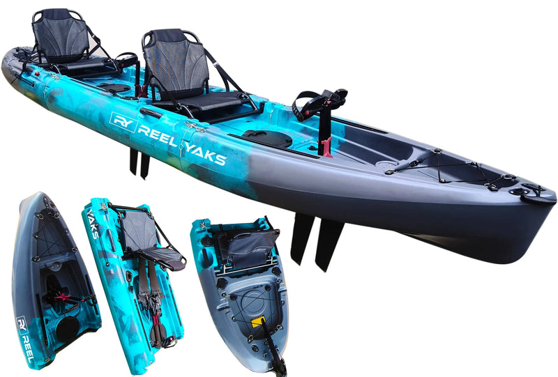 Load image into Gallery viewer, Raptor 14ft Tandem | Fin Drive | Modular Fishing Kayak
