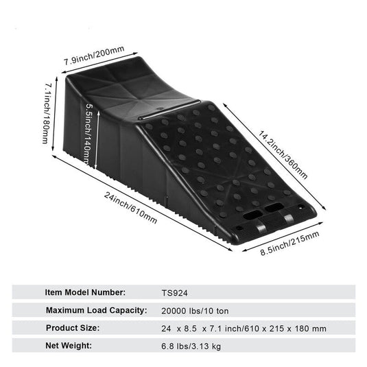 Heavy Duty Tandem Wheel Ramp for Car Service Tire Change 20000 lbs Capacity