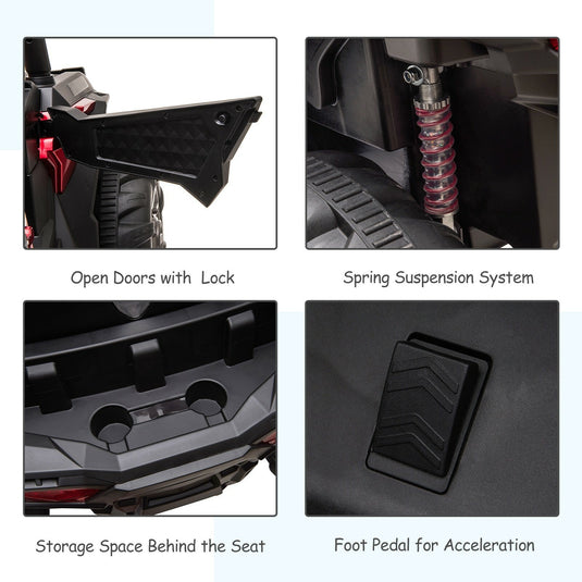2021 ATV Quad with EVA Wheels, Leather Seats, and Remote Control