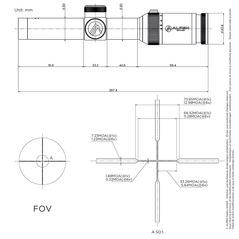 Load image into Gallery viewer, Apex XP 1-6x24 Duplex Riflescope with SmartDot
