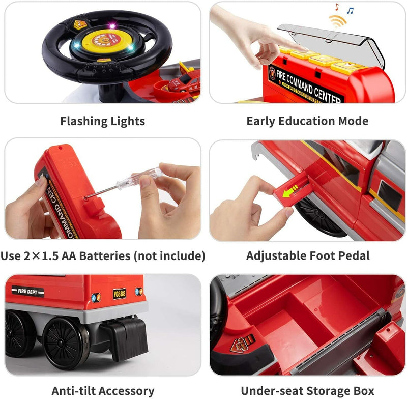Load image into Gallery viewer, Electric High-Speed Ride-On Firefighting Rail Train Toy
