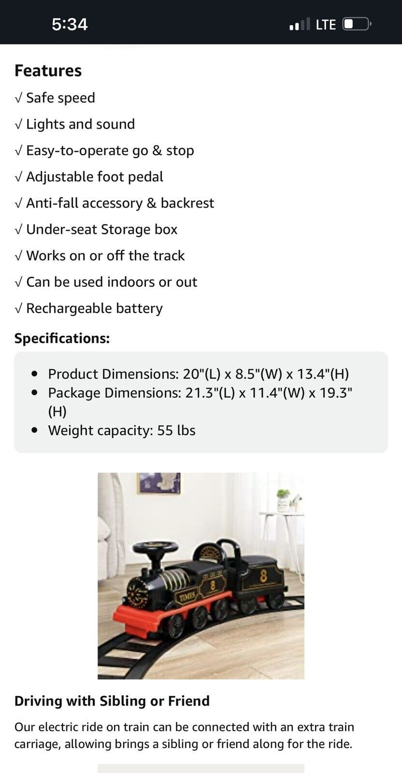 Load image into Gallery viewer, TEMI Ride On Train Set: All-in-One Track and Train Experience
