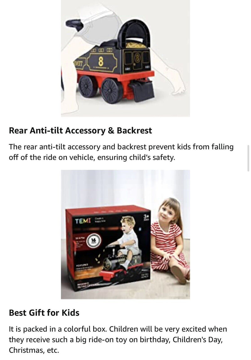 Load image into Gallery viewer, TEMI Ride On Train Set: All-in-One Track and Train Experience
