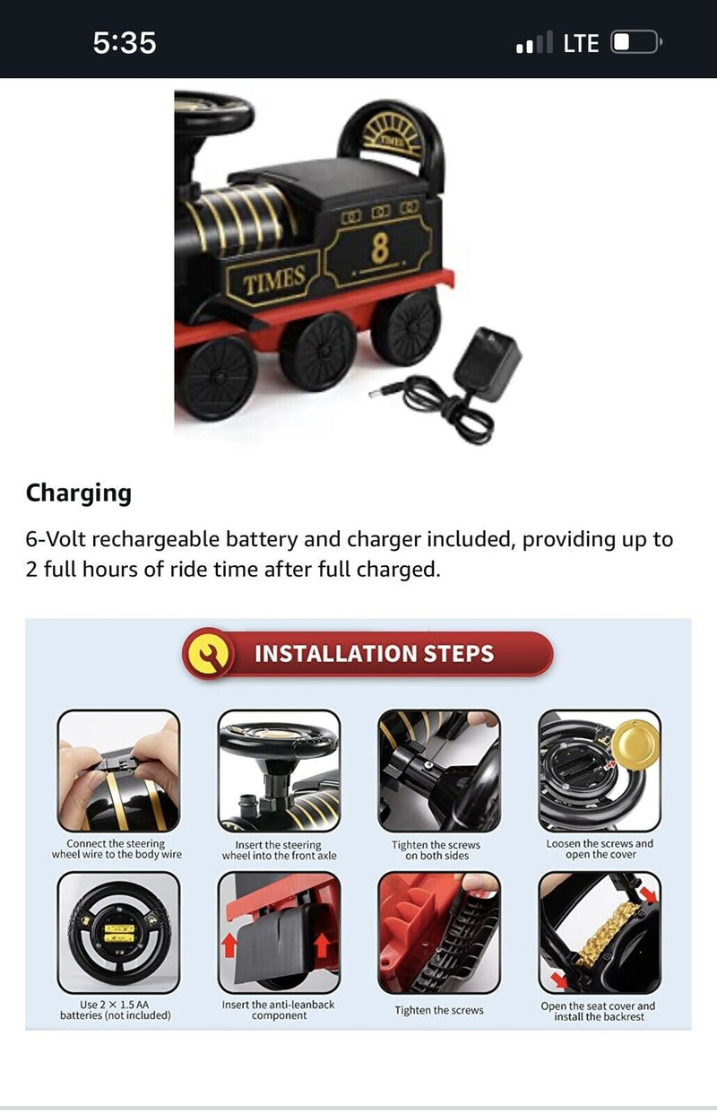 Load image into Gallery viewer, TEMI Ride On Train Set: All-in-One Track and Train Experience
