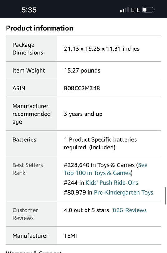 TEMI Ride On Train Set: All-in-One Track and Train Experience