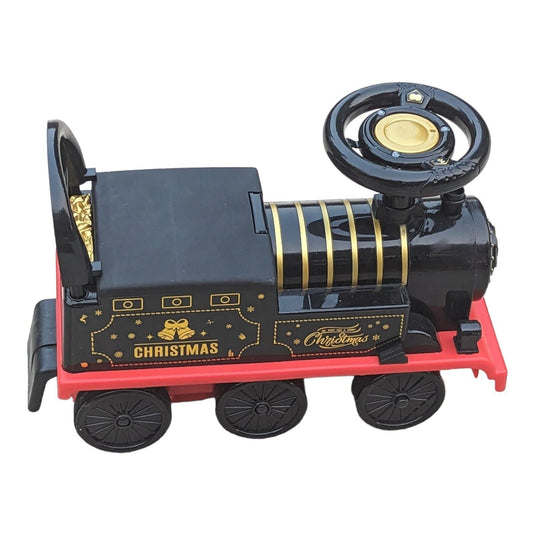 Tempi Electric Train Ride-On Toy with Lights, Sounds, and Storage Tracks