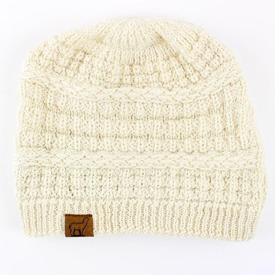 Textured Alpaca Slouch Beanie