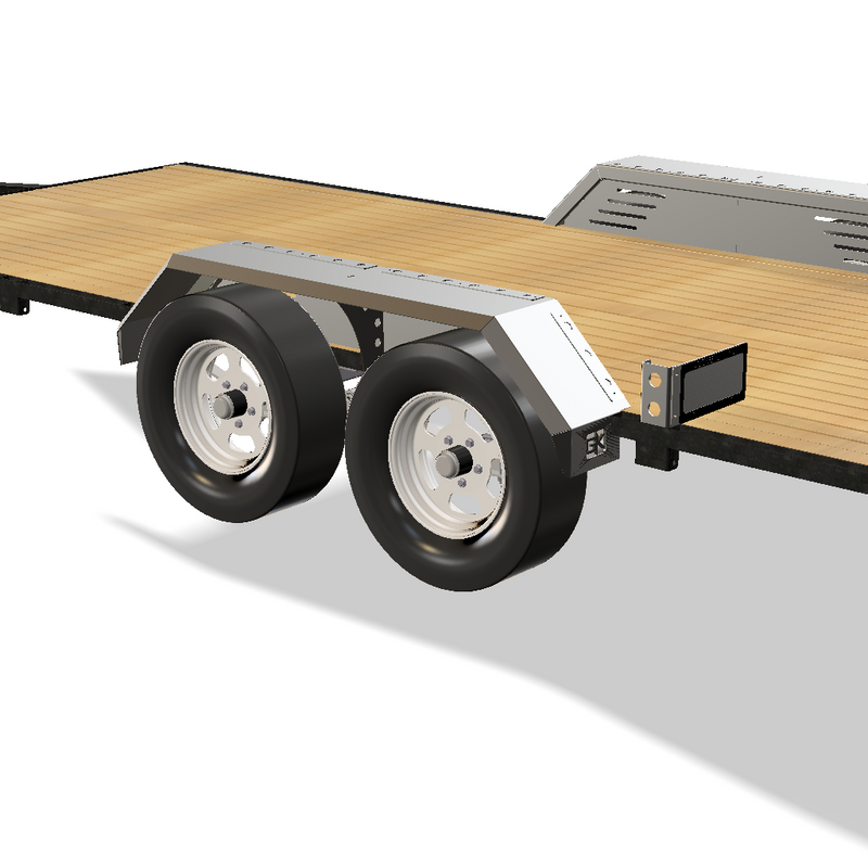 Load image into Gallery viewer, Heavy Duty Weld on DIY Drive Over Trailer Fender Kit Bare Steel - Pair
