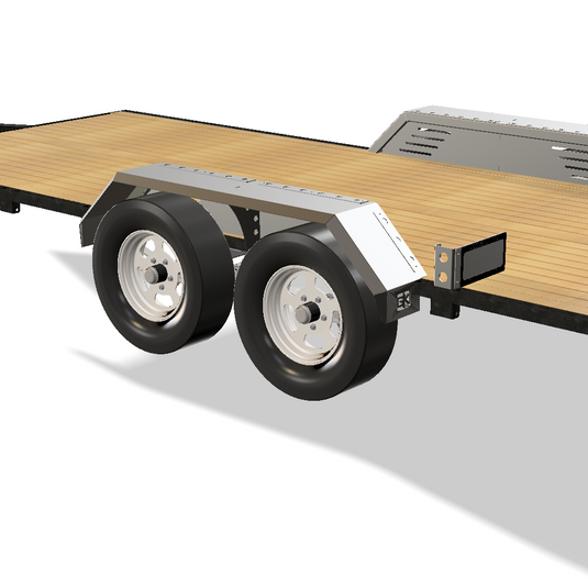 Heavy Duty Weld on DIY Drive Over Trailer Fender Kit Bare Steel - Pair