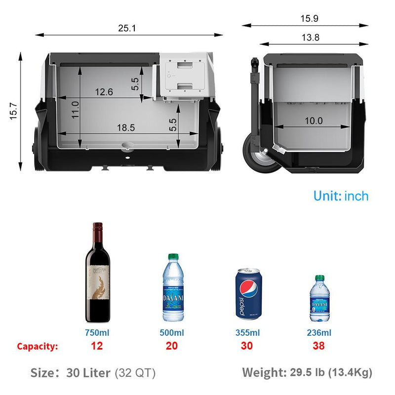 Load image into Gallery viewer, Acopower 30L/32Quarts Fridge Panel Combo
