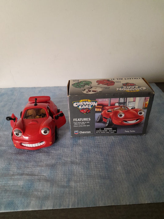 Chevron Cars Tony Turbo Toy with Side-Moving Eyes and Swinging Doors