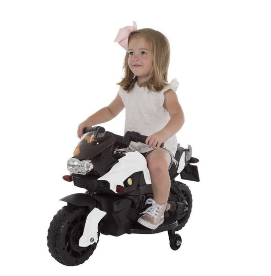 2-Wheel Ride-On Motorcycle Toy with Training Wheels for Kids by Little Rider