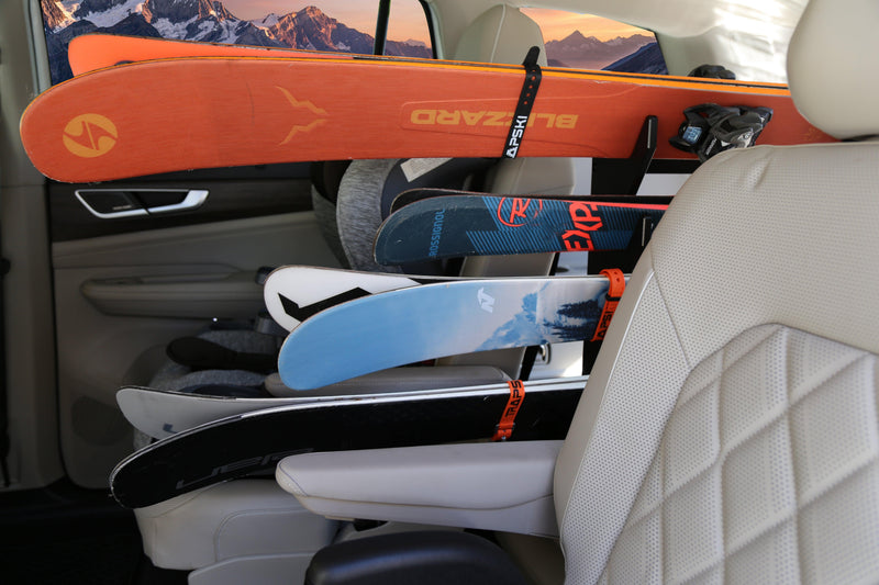 Load image into Gallery viewer, The TRAPSKI Tower with Security Strap | Internal Ski Mobile Rack | SUVs, Vans, Crossovers, Hatchbacks | Third Row SUVS
