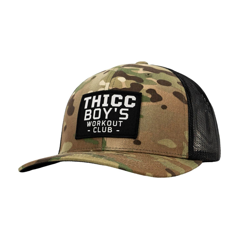 Load image into Gallery viewer, Thicc Boys Workout Patch Snapback Hat
