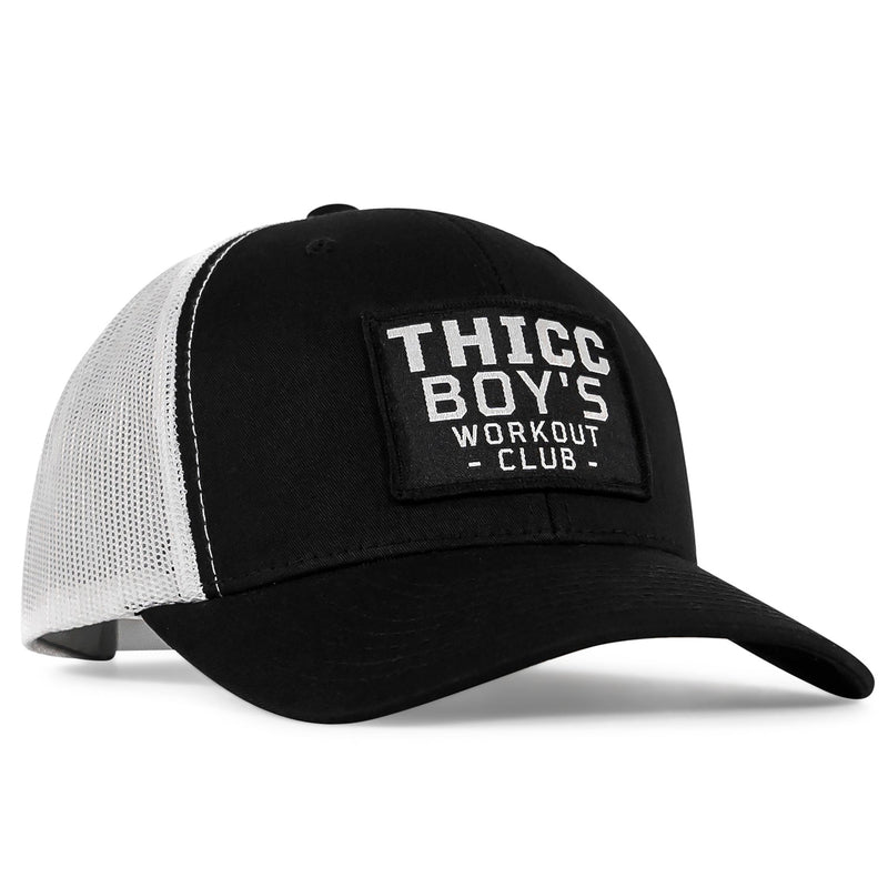 Load image into Gallery viewer, Thicc Boys Workout Patch Snapback Hat
