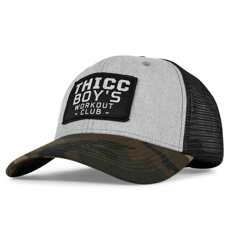 Load image into Gallery viewer, Thicc Boys Workout Patch Snapback Hat
