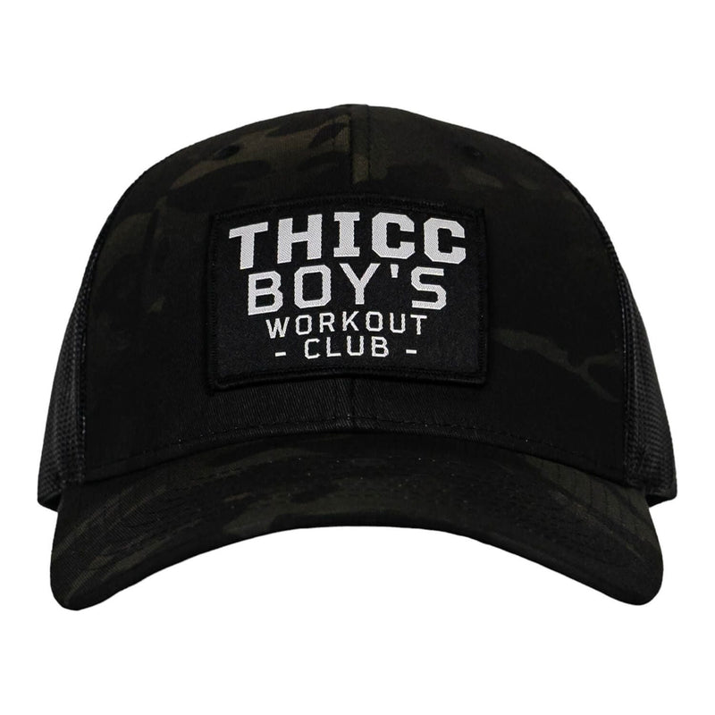 Load image into Gallery viewer, Thicc Boys Workout Patch Snapback Hat
