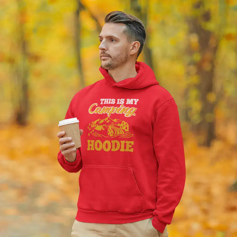 Load image into Gallery viewer, This Is My Camping Men Adult Fleece Hooded Sweatshirt
