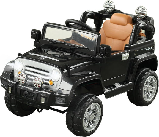 12V Kids Ride-On Truck with Remote Control and MP3 Connectivity in Black