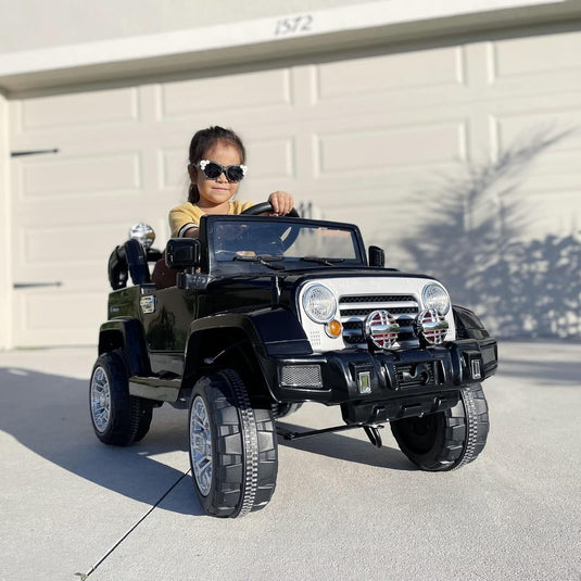 12V Kids Ride-On Truck with Remote Control and MP3 Connectivity in Black