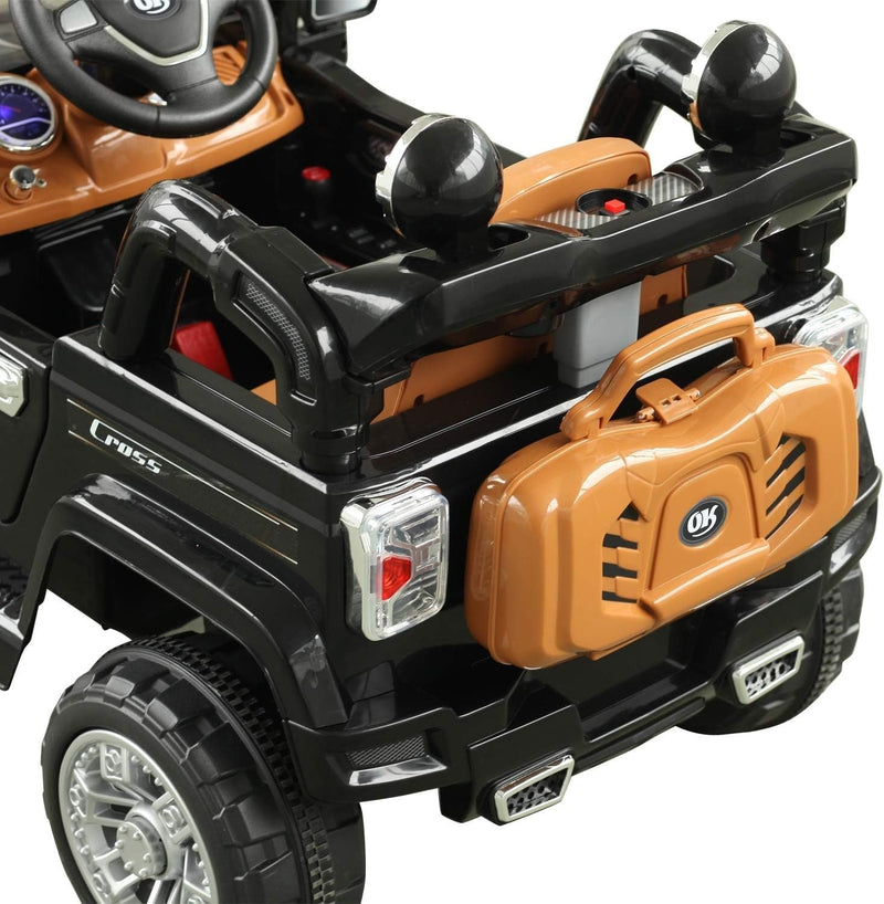 Load image into Gallery viewer, 12V Kids Ride-On Truck with Remote Control and MP3 Connectivity in Black
