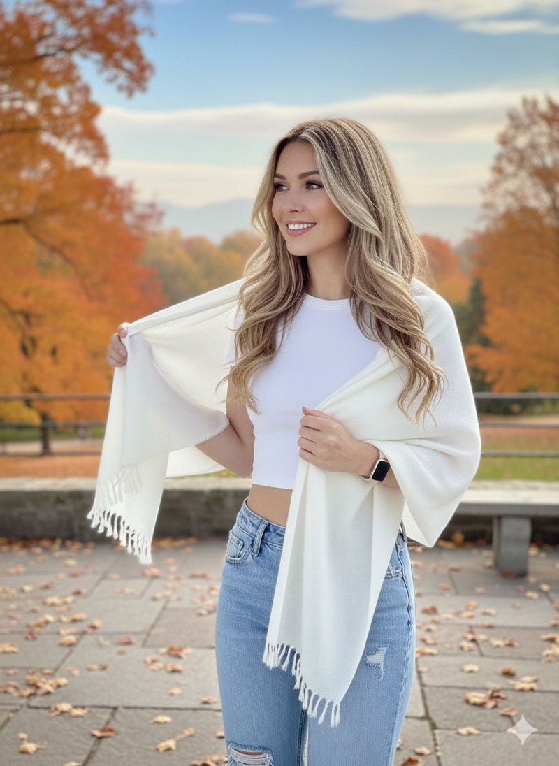 Load image into Gallery viewer, Timeless Accent Alpaca Shawl
