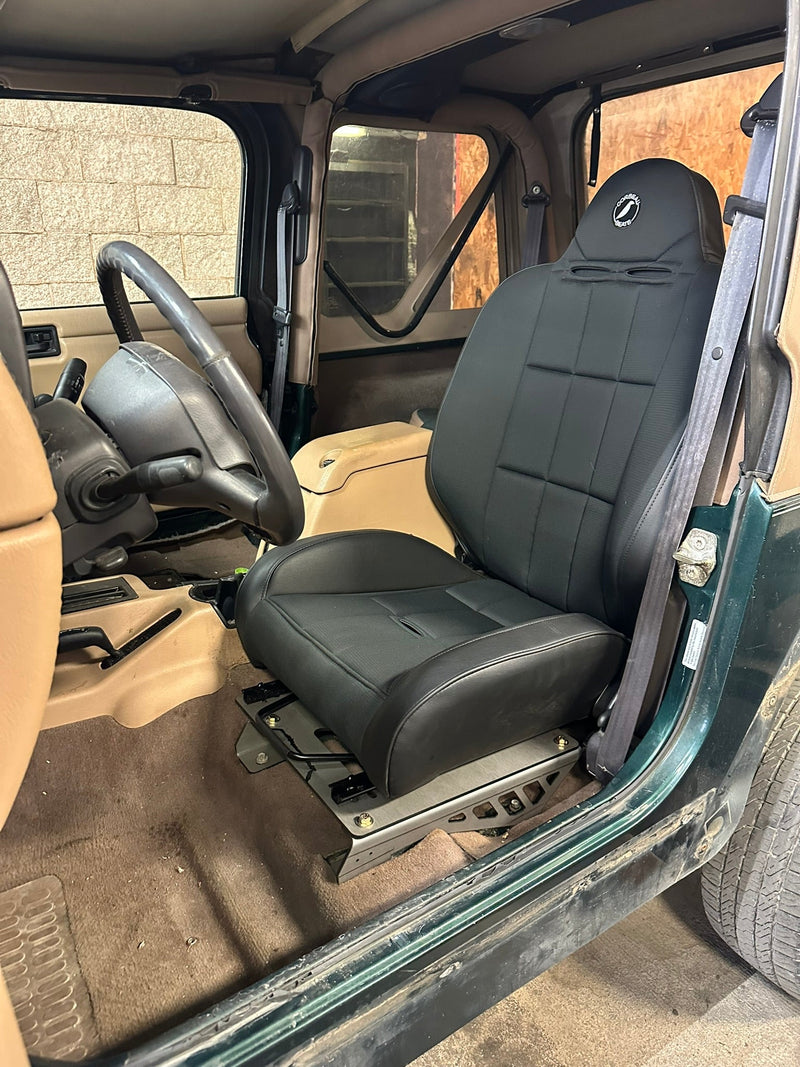 Load image into Gallery viewer, "Big and Tall" Seat Lowering Brackets for Jeep TJ Wrangler
