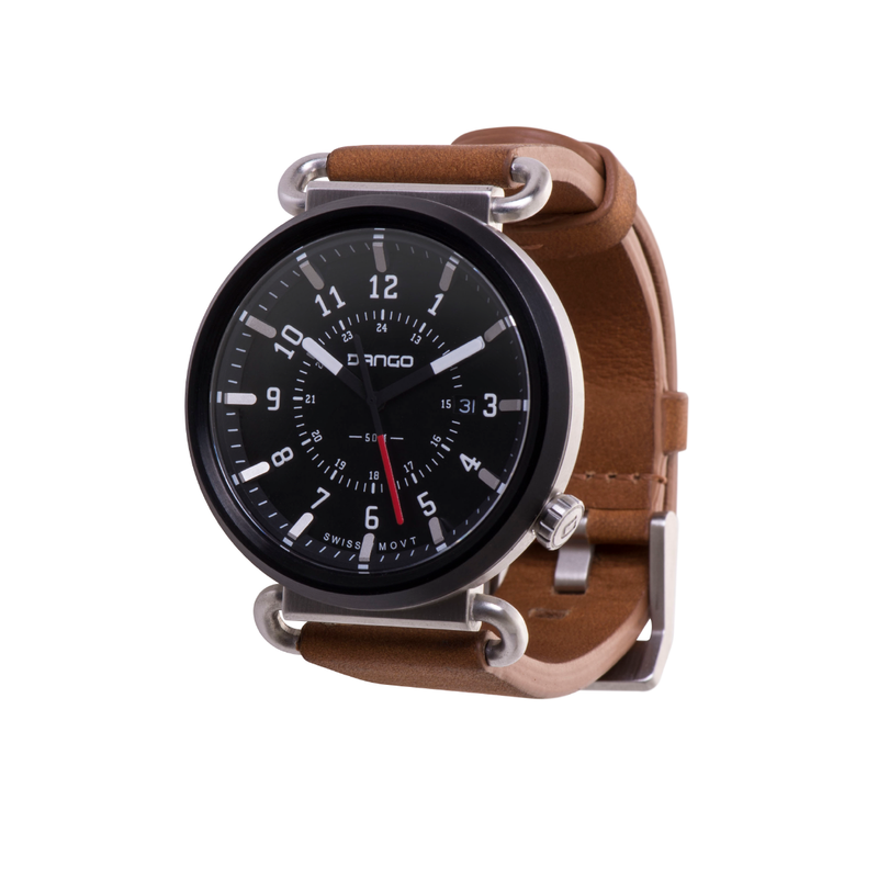 Load image into Gallery viewer, TK-01 - Trek Watch with Italian Leather Strap - Whiskey Brown
