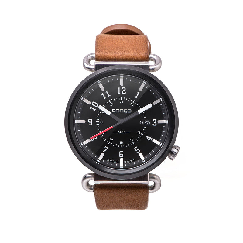 Load image into Gallery viewer, TK-01 - Trek Watch with Italian Leather Strap - Whiskey Brown
